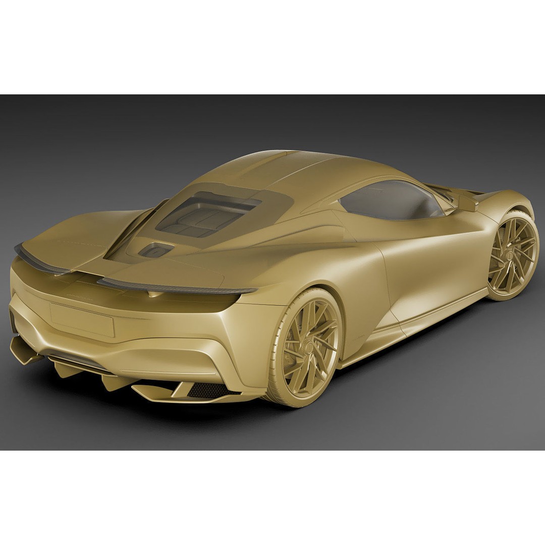 Pininfarina Battista 2019 3D Model – High Poly Sport Car, FBX, OBJ - View 30