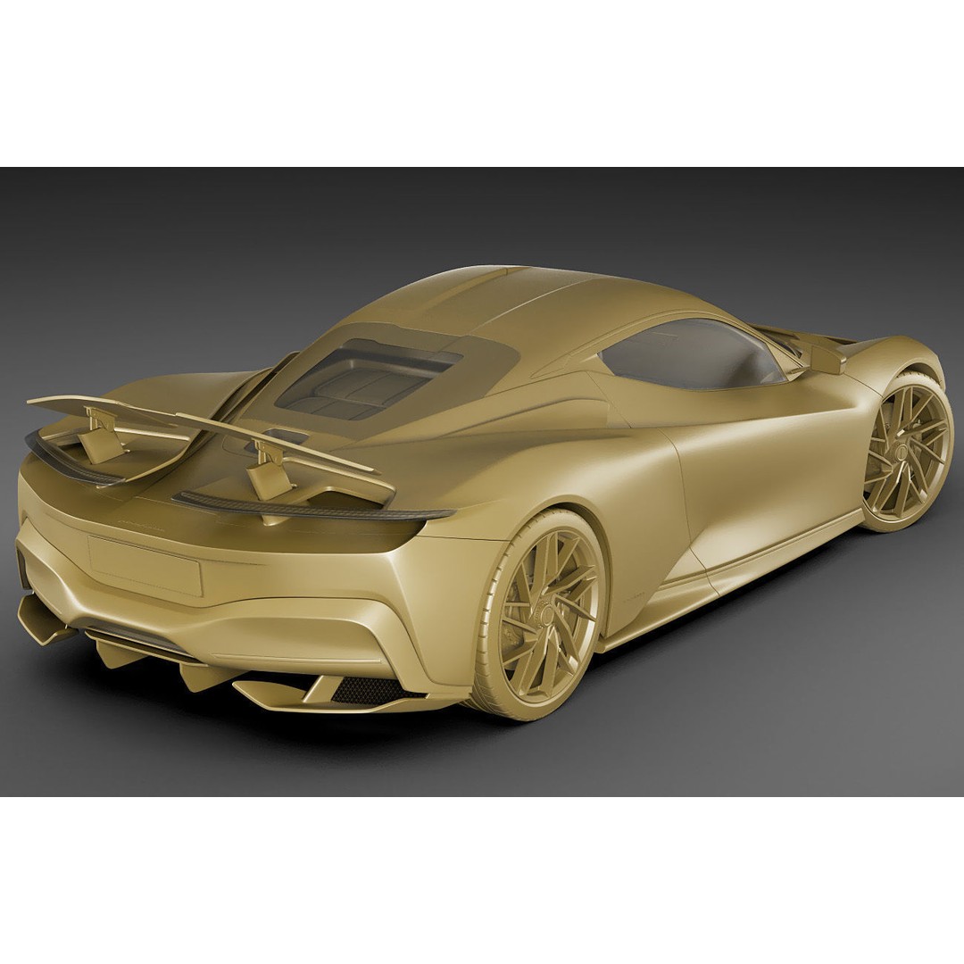 Pininfarina Battista 2019 3D Model – High Poly Sport Car, FBX, OBJ - View 31
