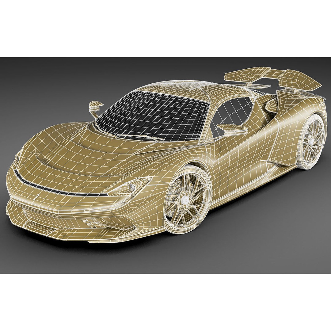 Pininfarina Battista 2019 3D Model – High Poly Sport Car, FBX, OBJ - View 36