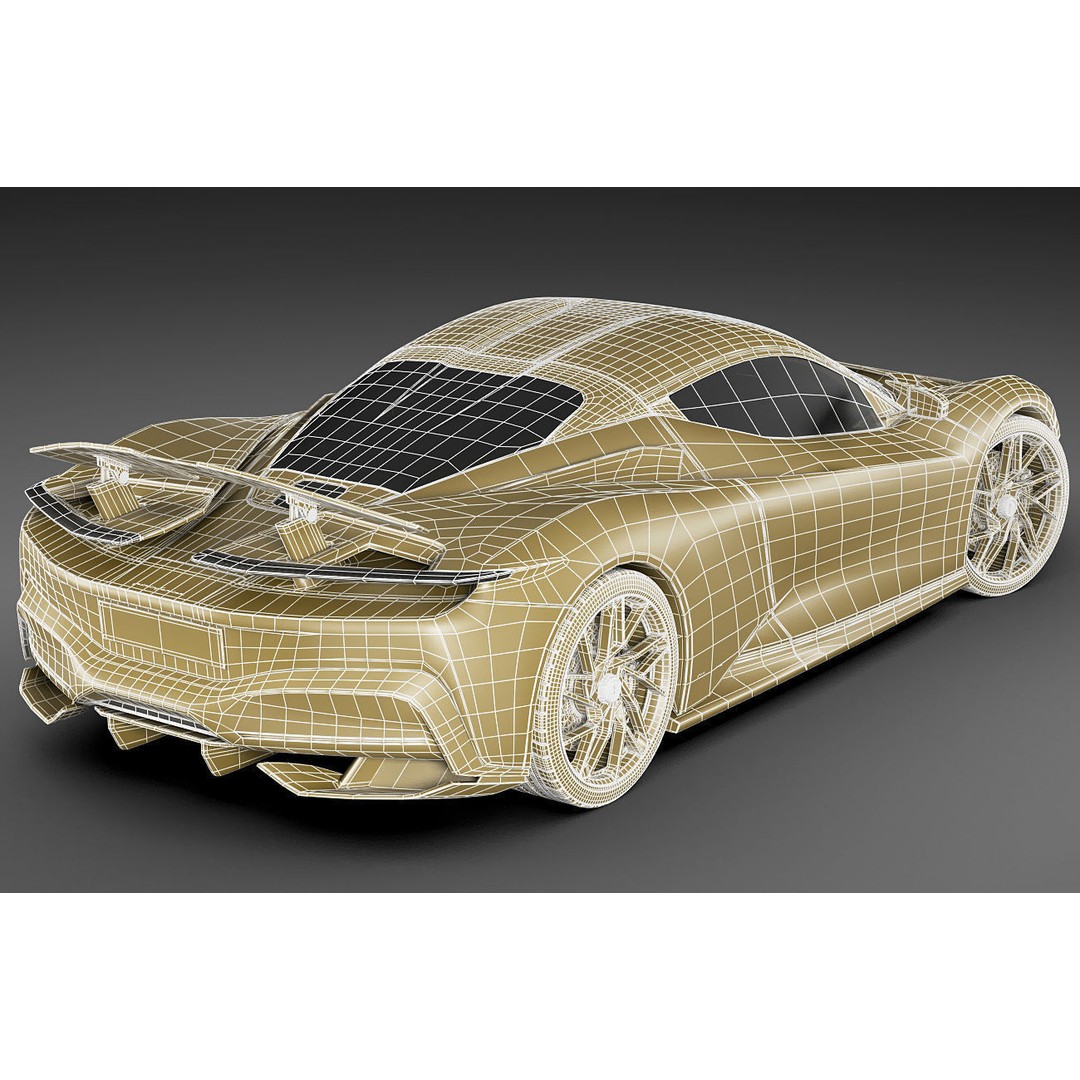 Pininfarina Battista 2019 3D Model – High Poly Sport Car, FBX, OBJ - View 37
