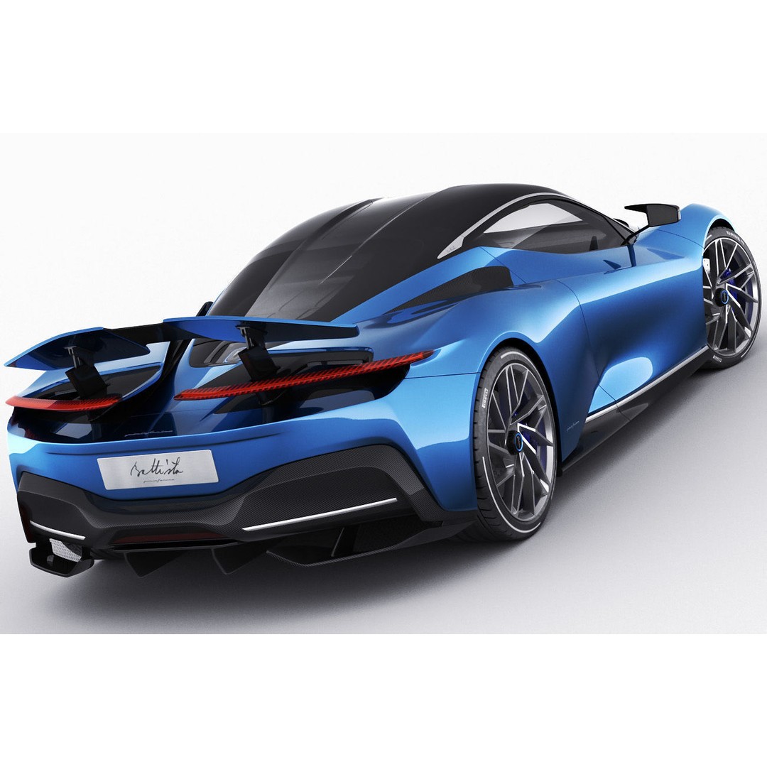 Pininfarina Battista 2019 3D Model – High Poly Sport Car, FBX, OBJ - View 4