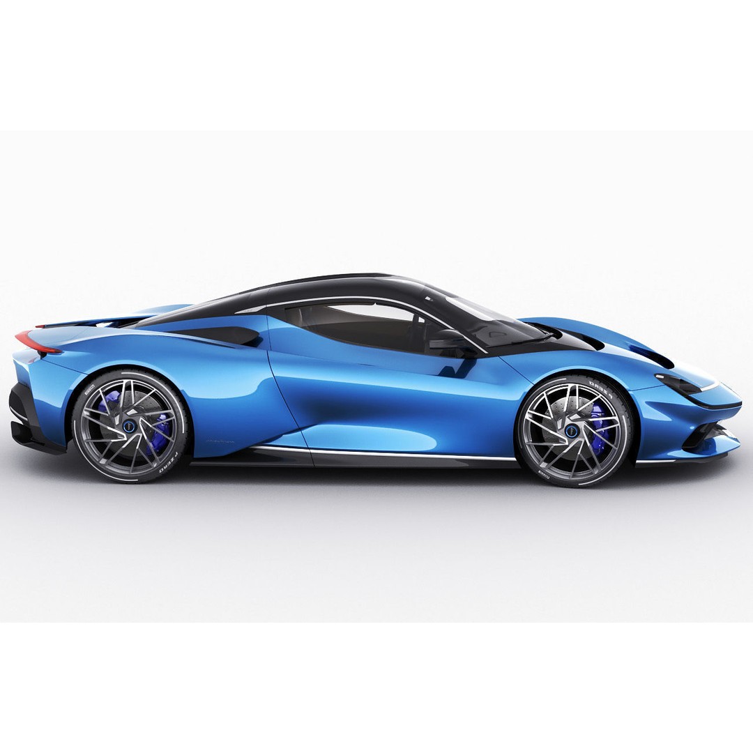 Pininfarina Battista 2019 3D Model – High Poly Sport Car, FBX, OBJ - View 5