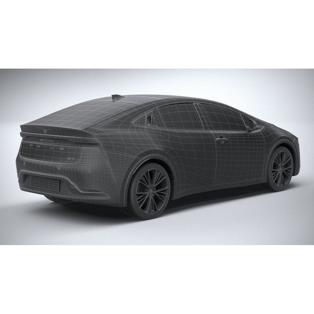 Toyota Prius 2024 3D Model – High Poly Car Asset, FBX, OBJ