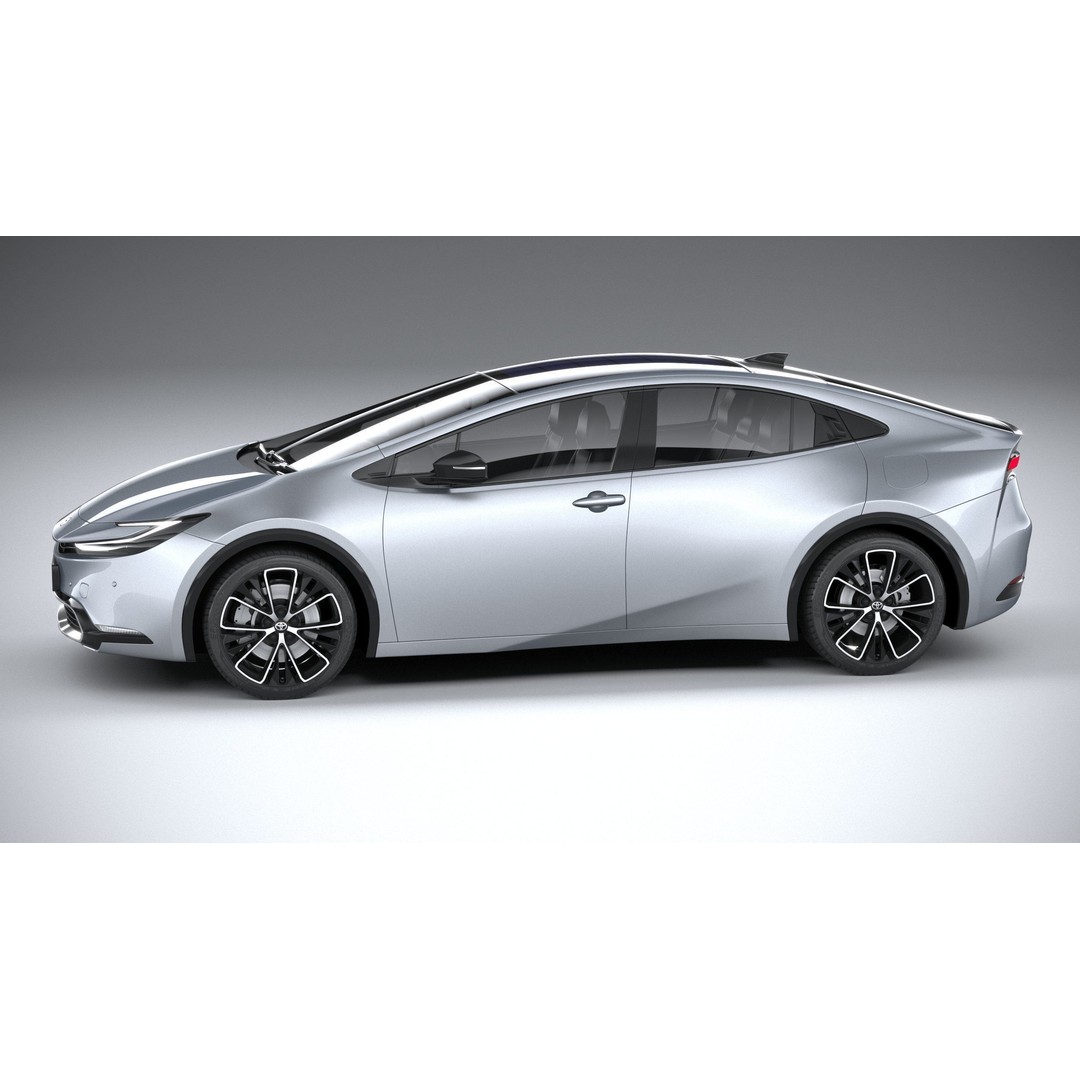 Toyota Prius 2024 3D Model – High Poly Car Asset, FBX, OBJ - View 10