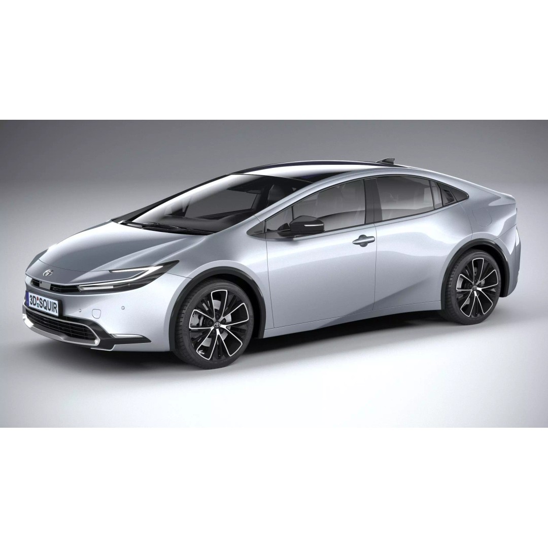 Toyota Prius 2024 3D Model – High Poly Car Asset, FBX, OBJ - View 2