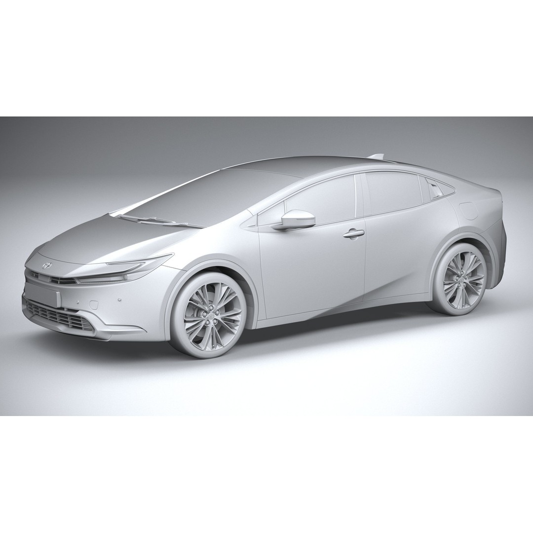 Toyota Prius 2024 3D Model – High Poly Car Asset, FBX, OBJ - View 21