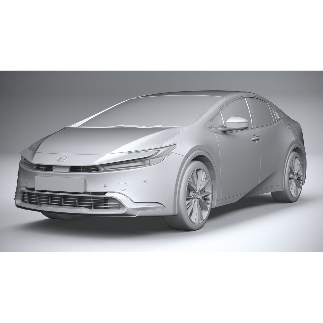 Toyota Prius 2024 3D Model – High Poly Car Asset, FBX, OBJ - View 22