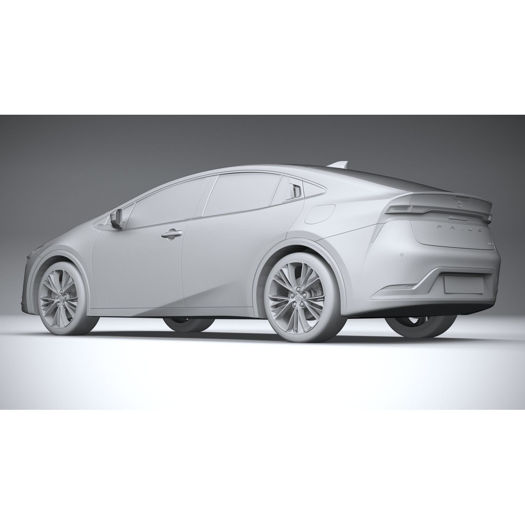 Toyota Prius 2024 3D Model – High Poly Car Asset, FBX, OBJ - View 23