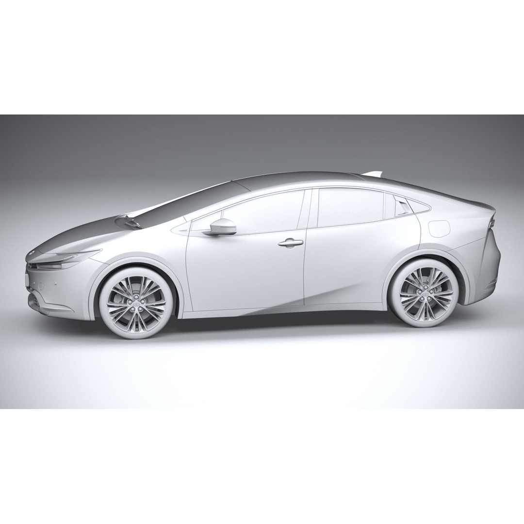 Toyota Prius 2024 3D Model – High Poly Car Asset, FBX, OBJ - View 24
