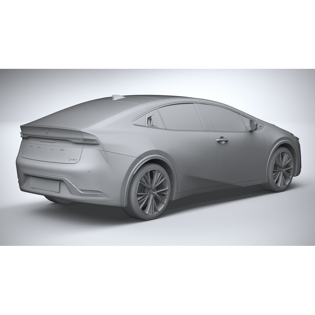 Toyota Prius 2024 3D Model – High Poly Car Asset, FBX, OBJ - View 27