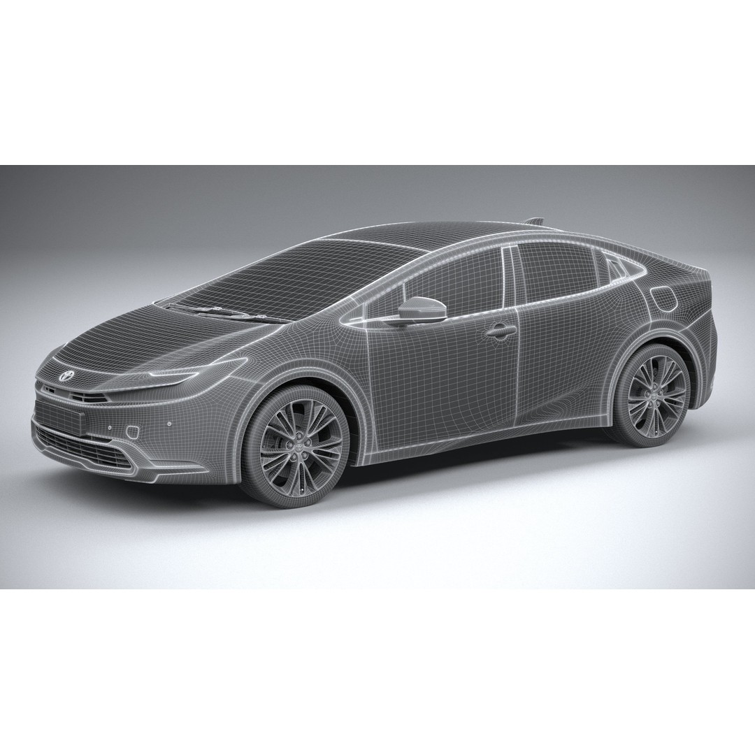 Toyota Prius 2024 3D Model – High Poly Car Asset, FBX, OBJ - View 28