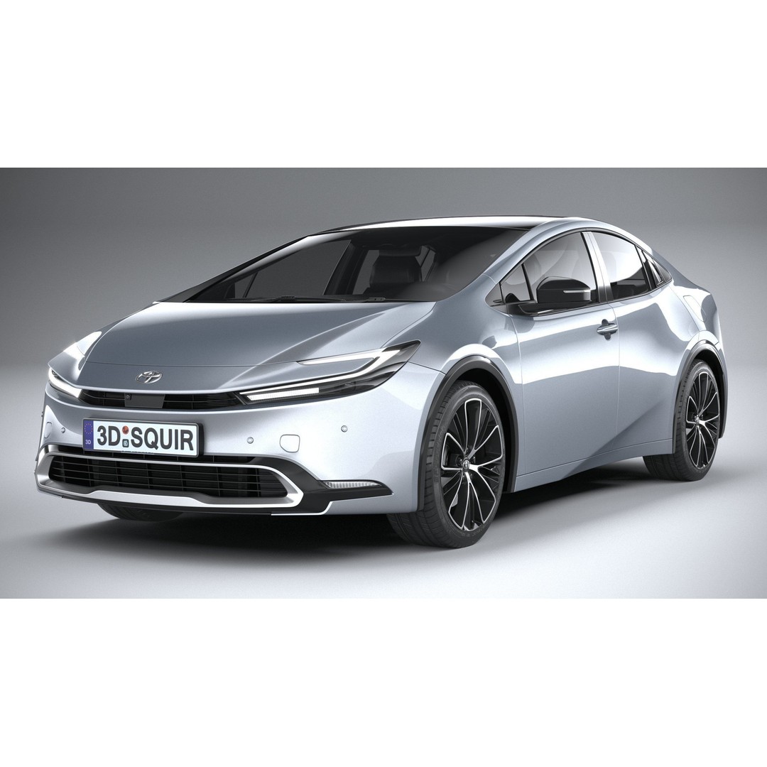 Toyota Prius 2024 3D Model – High Poly Car Asset, FBX, OBJ - View 4