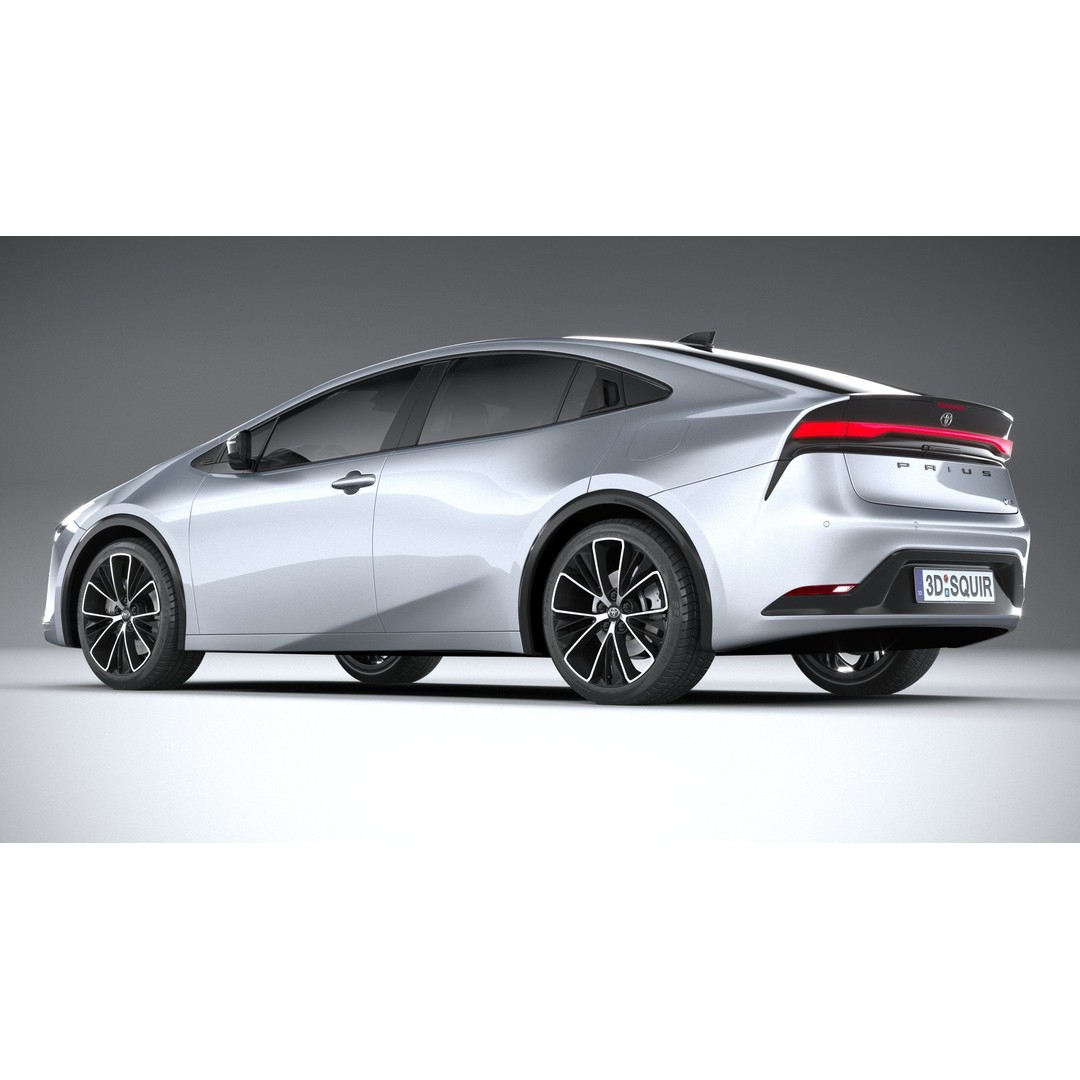Toyota Prius 2024 3D Model – High Poly Car Asset, FBX, OBJ - View 7