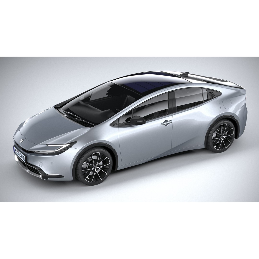 Toyota Prius 2024 3D Model – High Poly Car Asset, FBX, OBJ - View 9