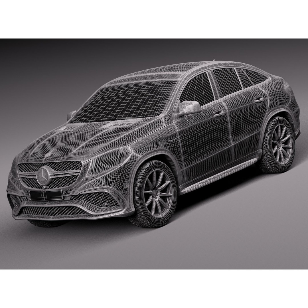 Mercedes-Benz GLE63 AMG Coupe 3D Model – High Poly Game Asset, FBX - View 10