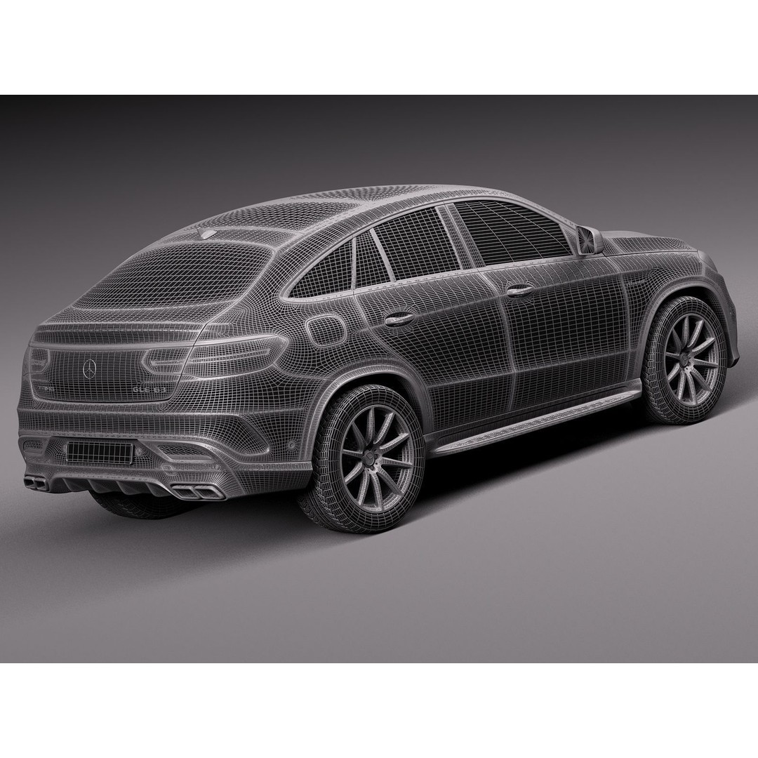 Mercedes-Benz GLE63 AMG Coupe 3D Model – High Poly Game Asset, FBX - View 11