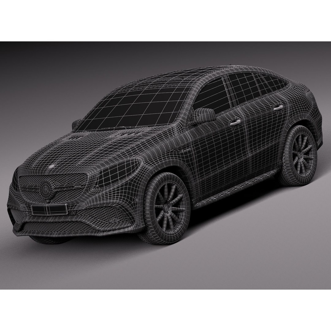 Mercedes-Benz GLE63 AMG Coupe 3D Model – High Poly Game Asset, FBX - View 12