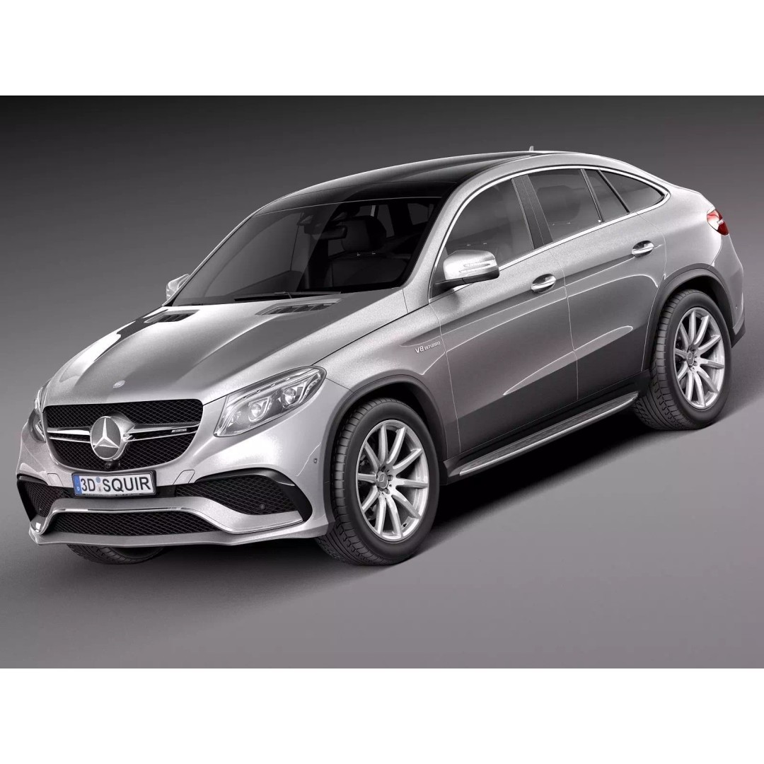 Mercedes-Benz GLE63 AMG Coupe 3D Model – High Poly Game Asset, FBX - View 2