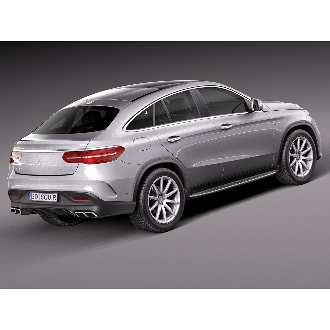 Mercedes-Benz GLE63 AMG Coupe 3D Model – High Poly Game Asset, FBX - View 3
