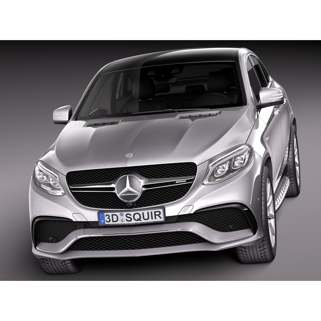 Mercedes-Benz GLE63 AMG Coupe 3D Model – High Poly Game Asset, FBX - View 4