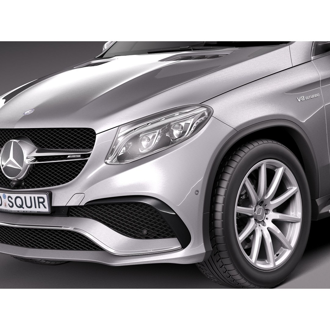 Mercedes-Benz GLE63 AMG Coupe 3D Model – High Poly Game Asset, FBX - View 5