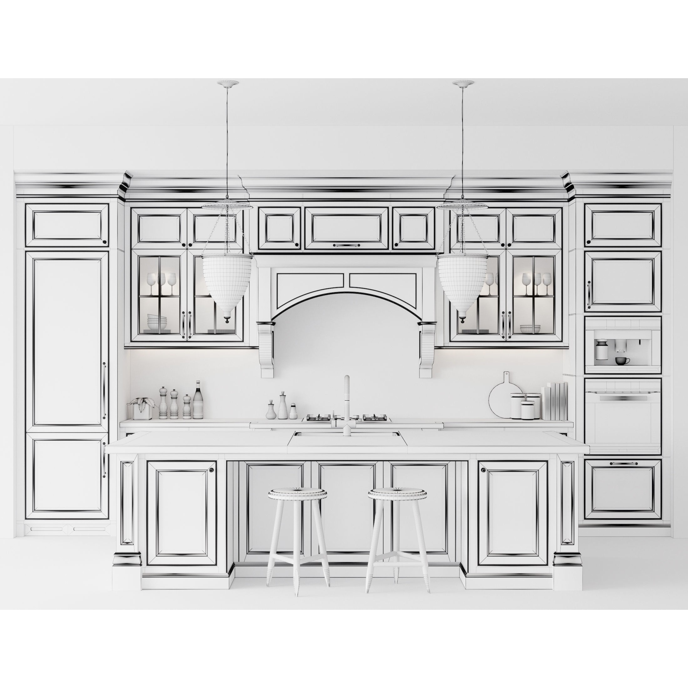 Classic Kitchen 6 - Game-Ready 3D Model - View 11