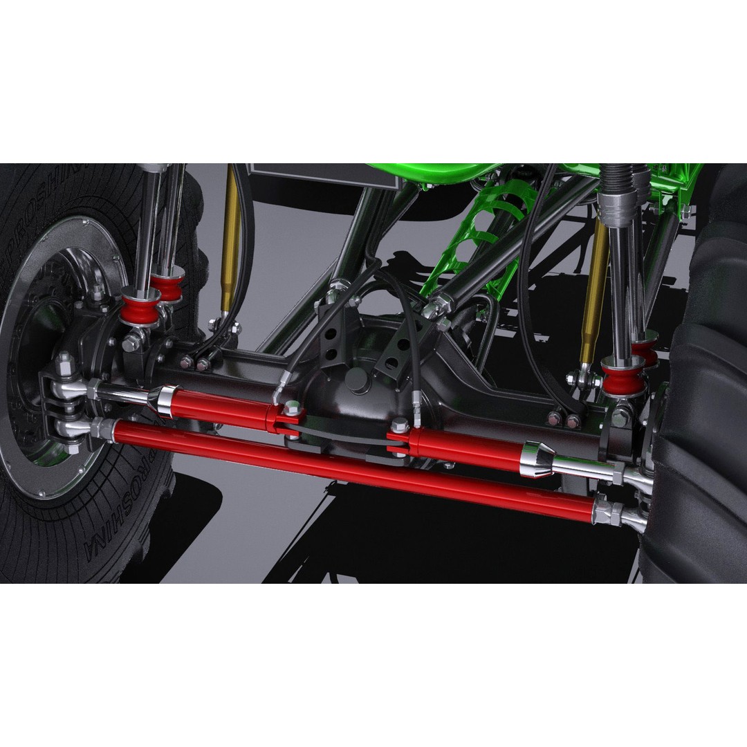 Grave Digger Monster Truck 3D Model – High Poly Game Asset, FBX, OBJ - View 11