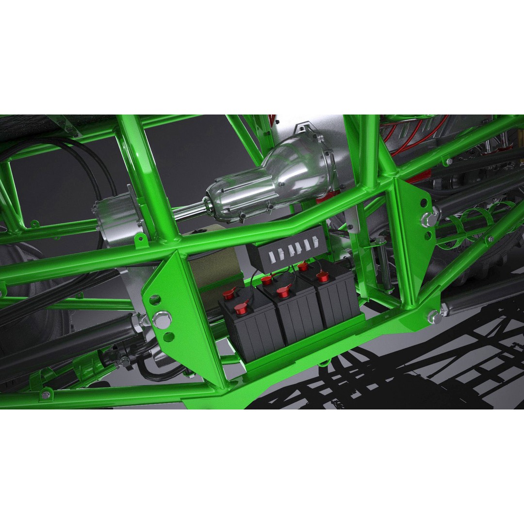 Grave Digger Monster Truck 3D Model – High Poly Game Asset, FBX, OBJ - View 20