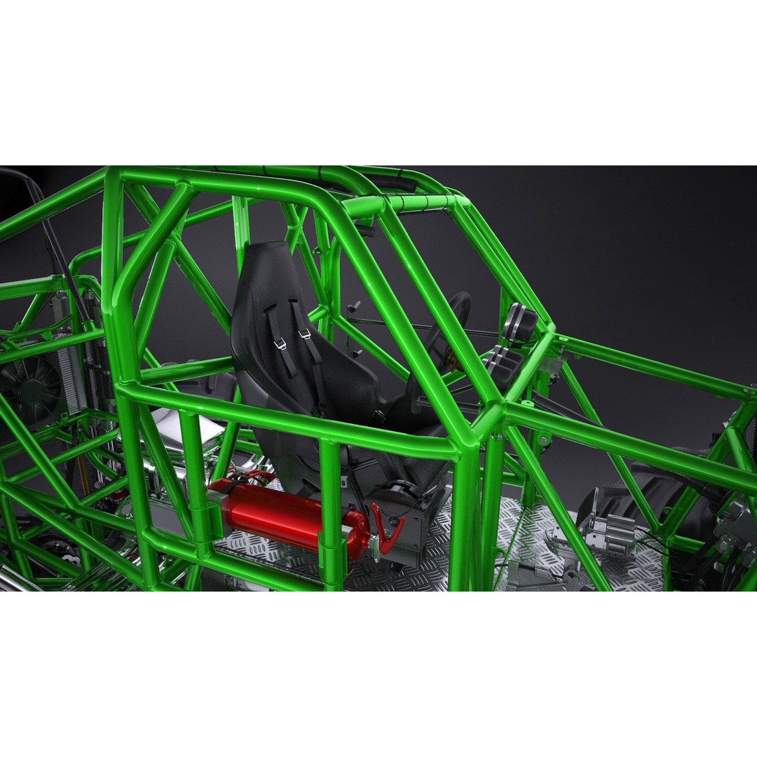 Grave Digger Monster Truck 3D Model – High Poly Game Asset, FBX, OBJ - View 23