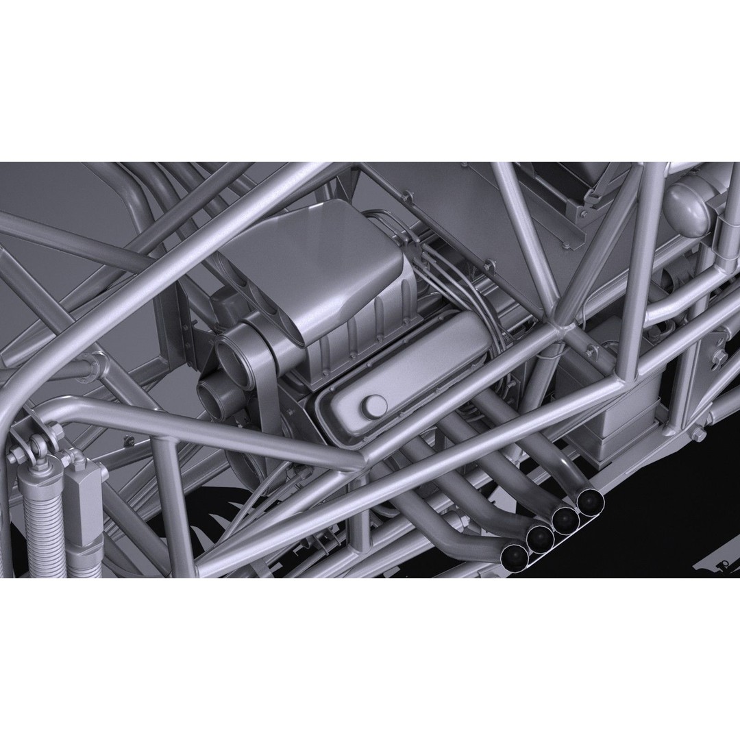 Grave Digger Monster Truck 3D Model – High Poly Game Asset, FBX, OBJ - View 34