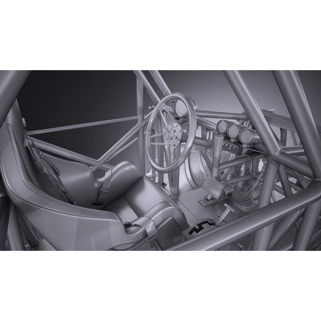 Grave Digger Monster Truck 3D Model – High Poly Game Asset, FBX, OBJ - View 35