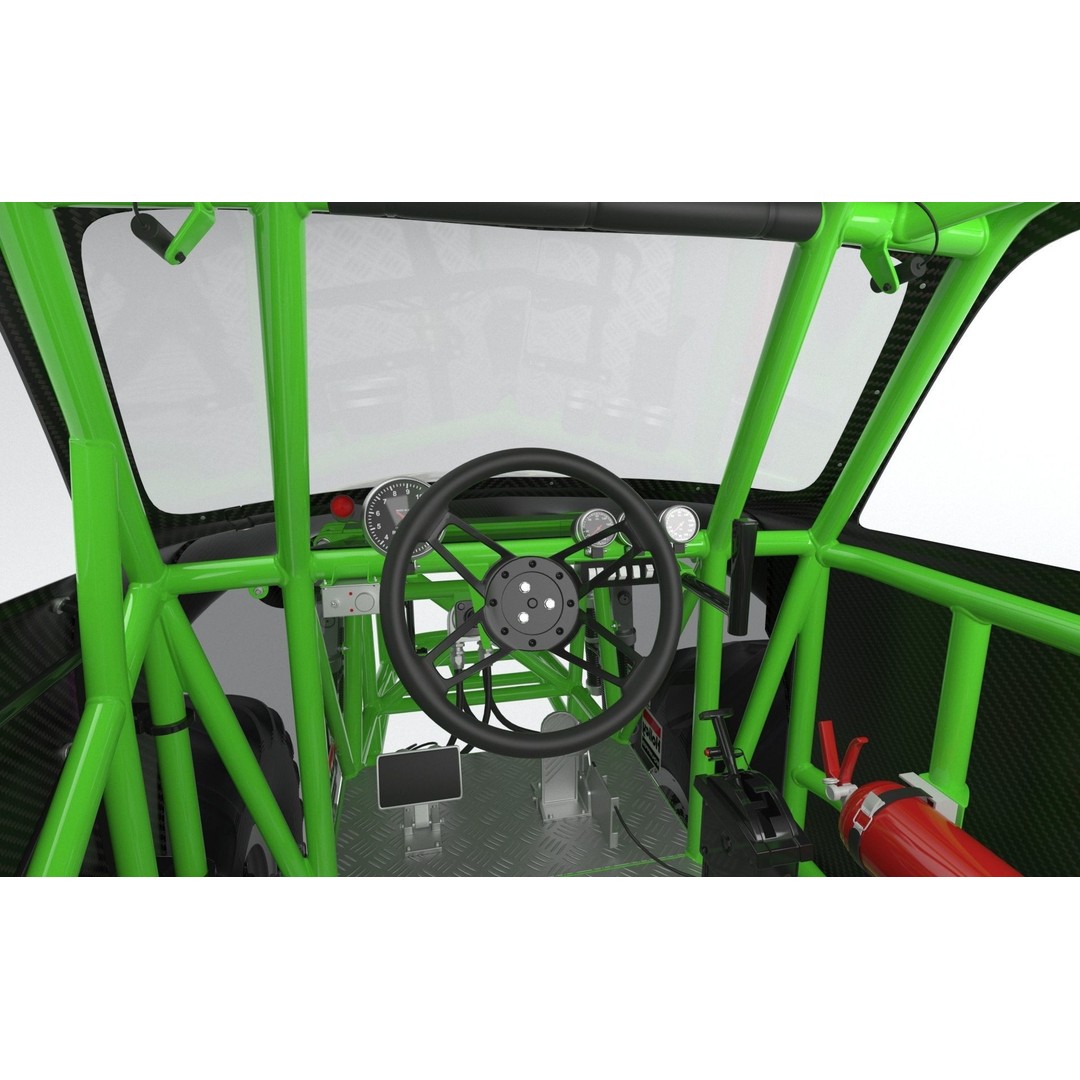 Grave Digger Monster Truck 3D Model – High Poly Game Asset, FBX, OBJ - View 43