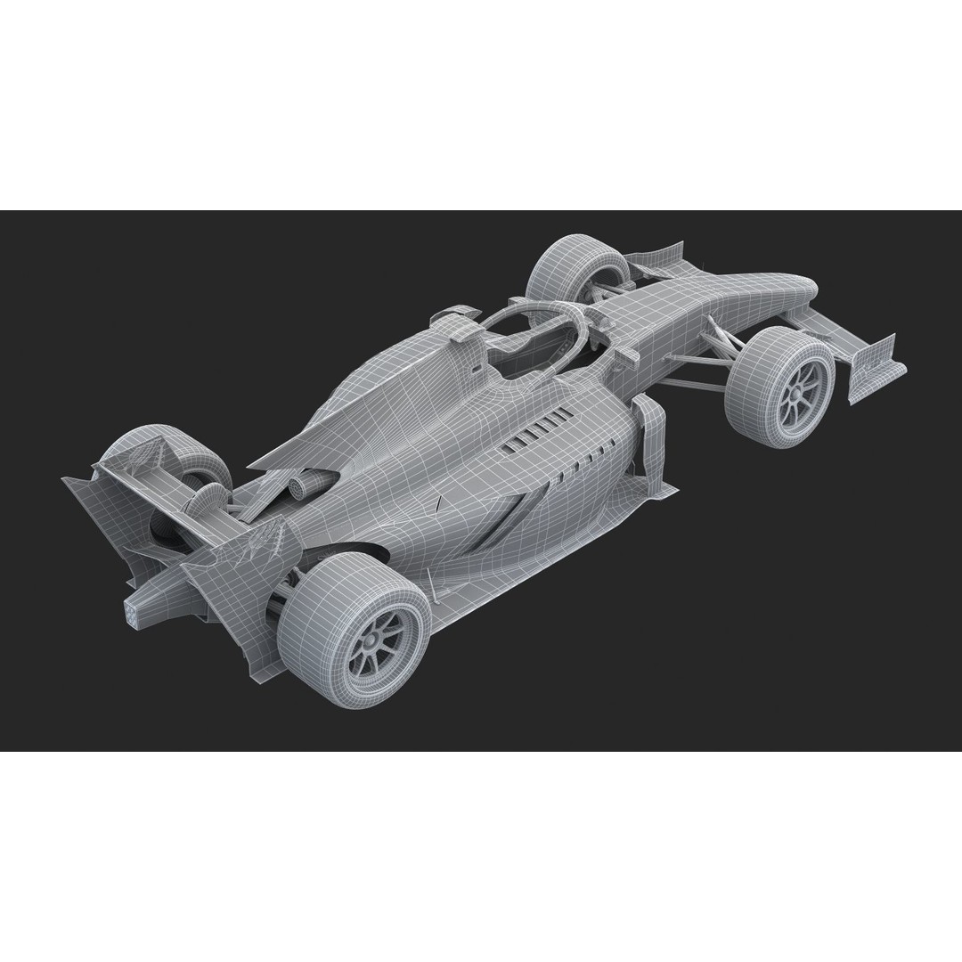 Dallara F2 2022 3D Model – High Poly Racing Car Asset, FBX, OBJ