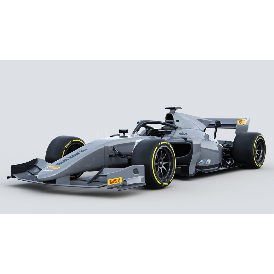 Dallara F2 2022 3D Model – High Poly Racing Car Asset, FBX, OBJ - View 3