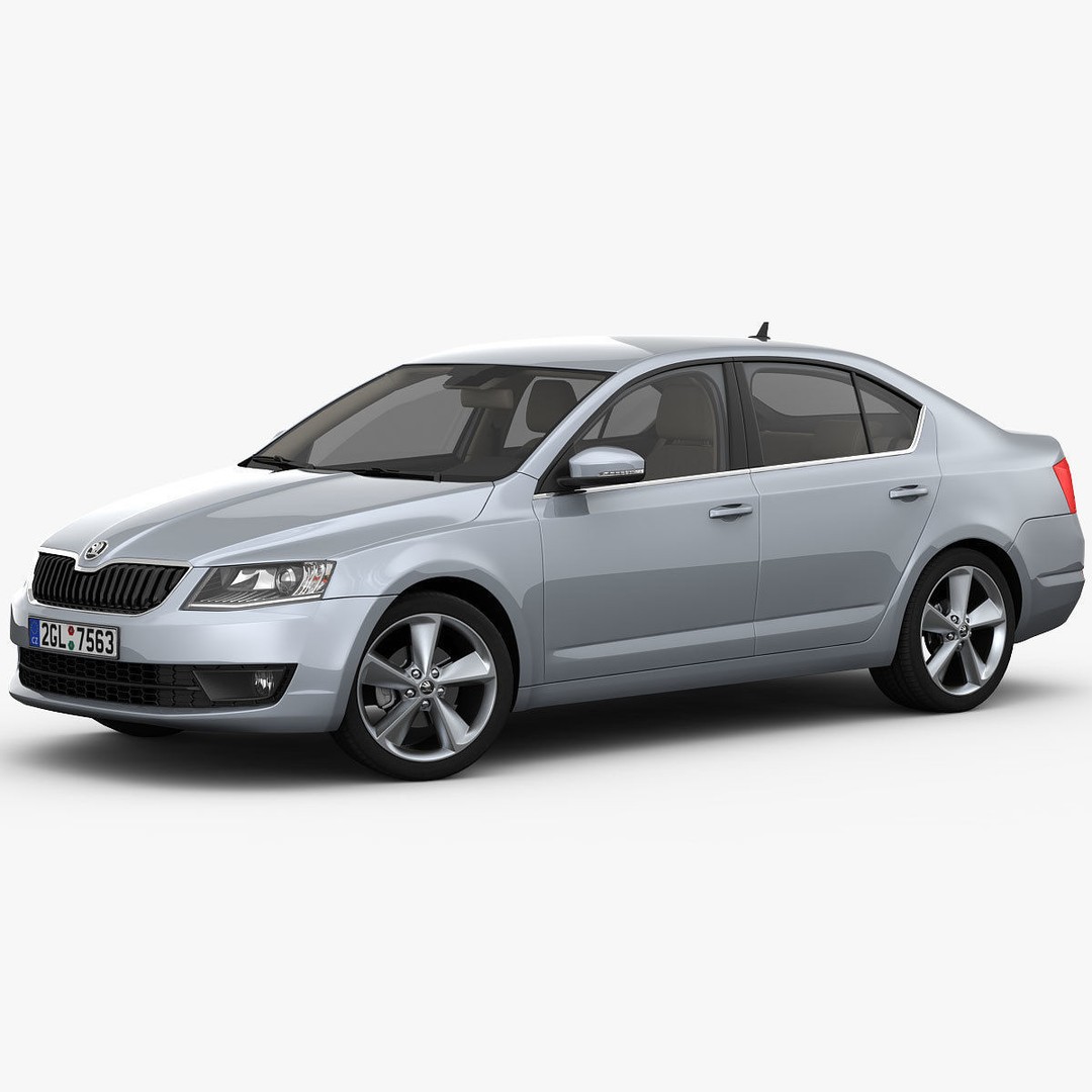 Skoda Octavia 3D Model – Detailed Sedan Interior, FBX, OBJ - View 10