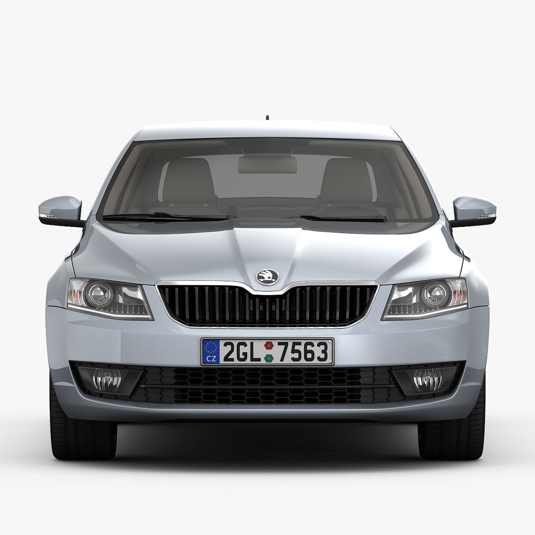 Skoda Octavia 3D Model – Detailed Sedan Interior, FBX, OBJ - View 12