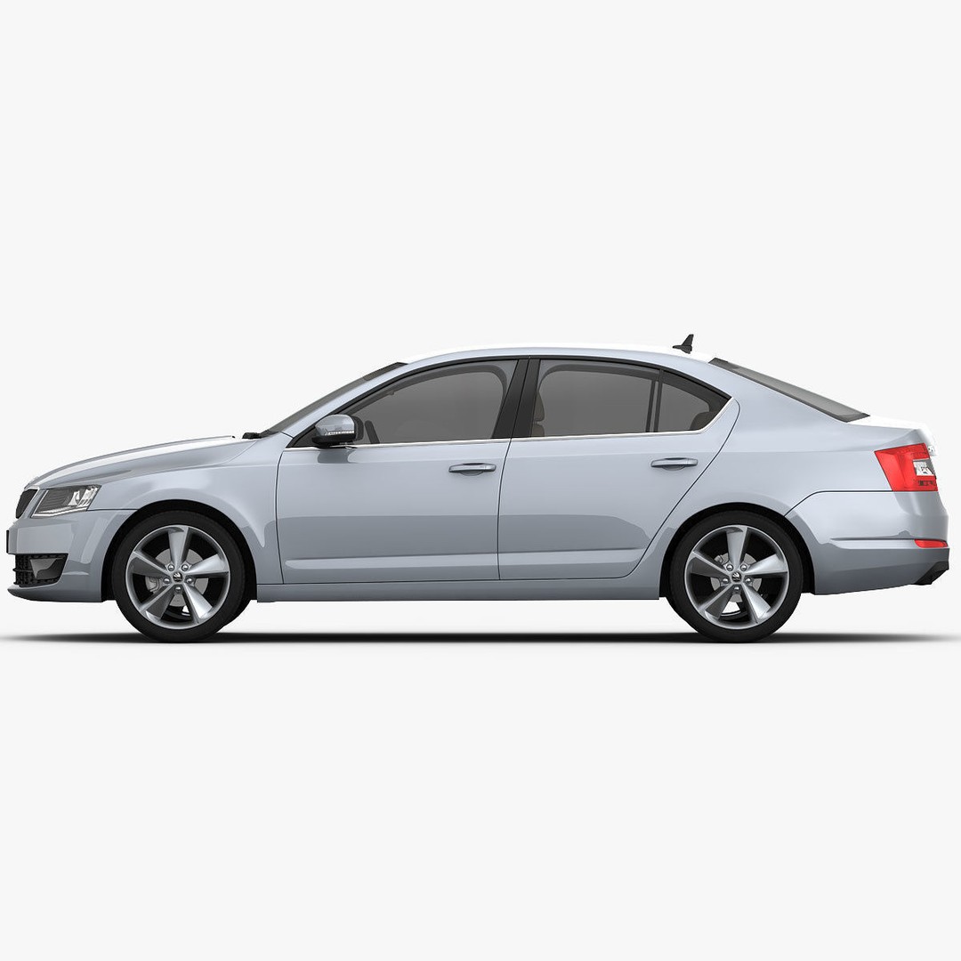 Skoda Octavia 3D Model – Detailed Sedan Interior, FBX, OBJ - View 14