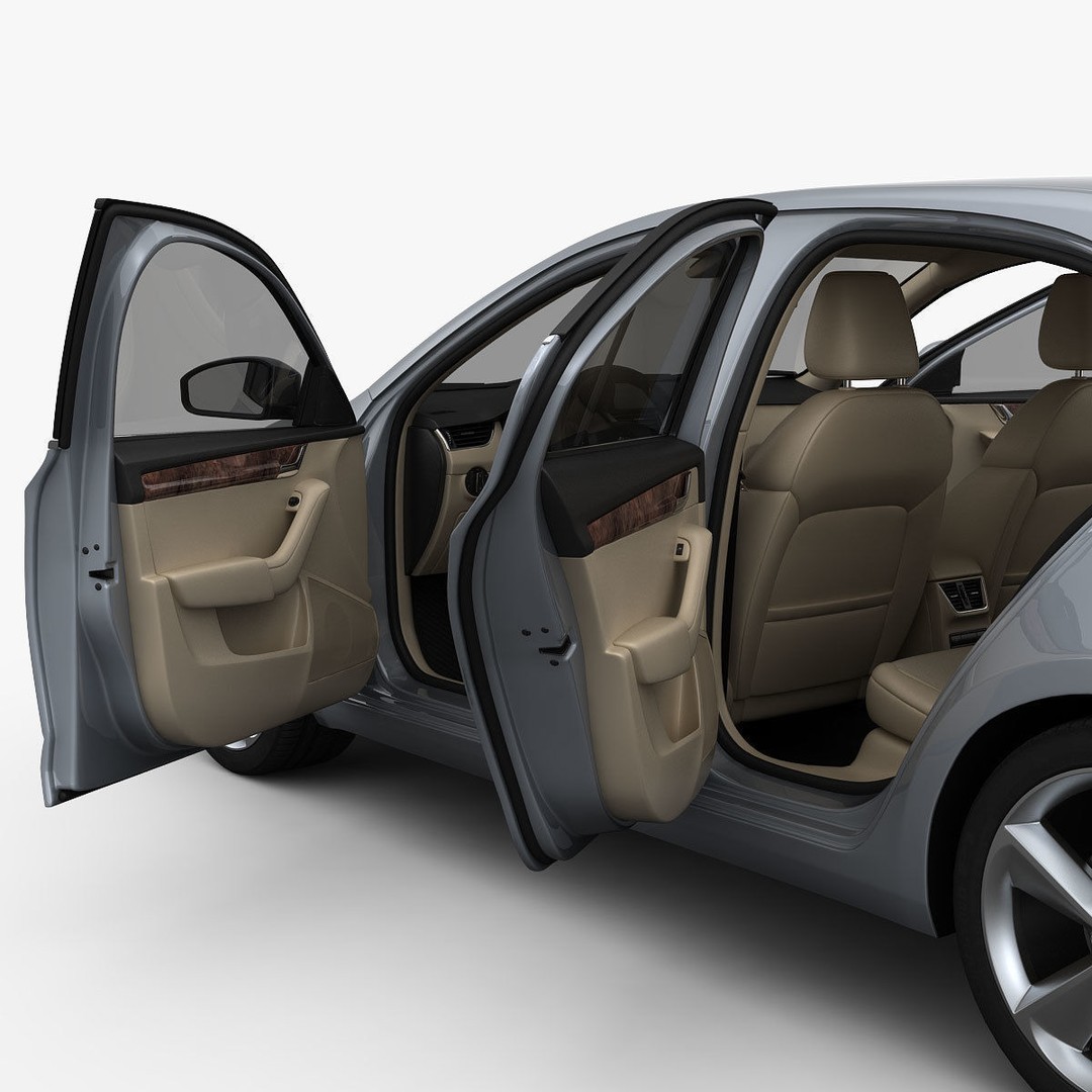 Skoda Octavia 3D Model – Detailed Sedan Interior, FBX, OBJ - View 17