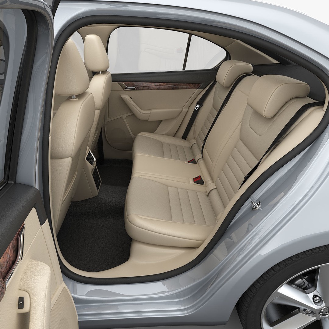Skoda Octavia 3D Model – Detailed Sedan Interior, FBX, OBJ - View 19