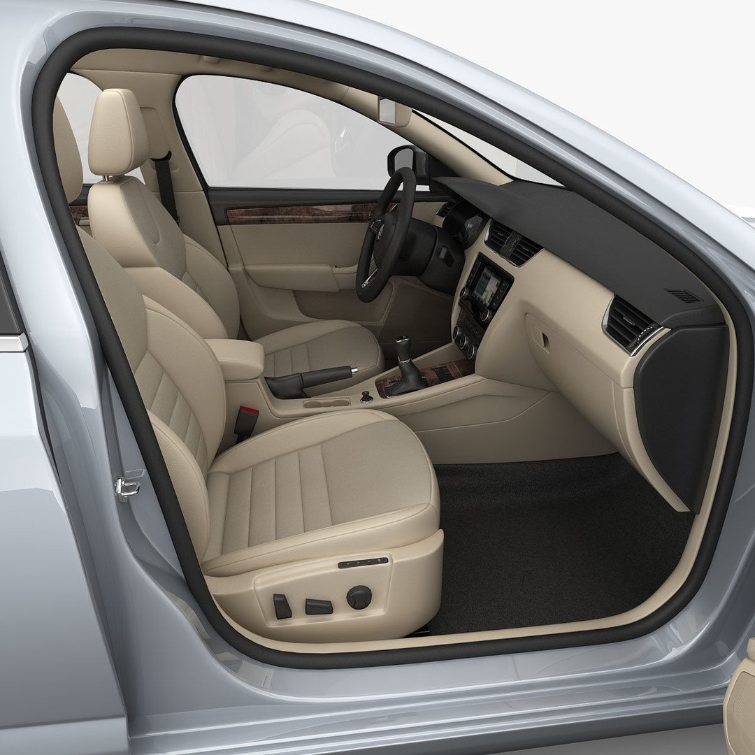 Skoda Octavia 3D Model – Detailed Sedan Interior, FBX, OBJ - View 20