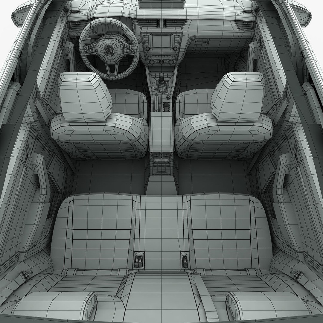 Skoda Octavia 3D Model – Detailed Sedan Interior, FBX, OBJ - View 28