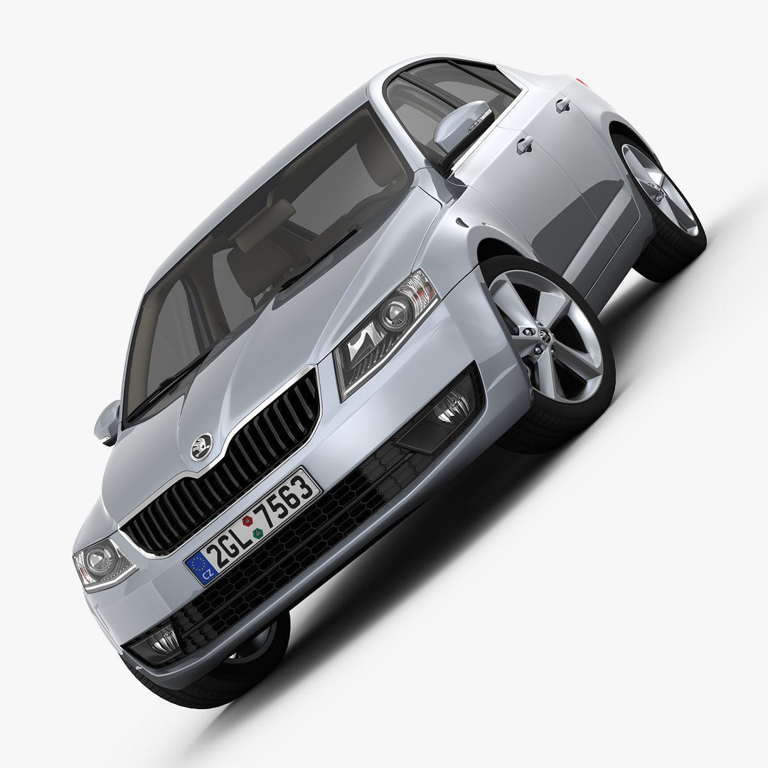 Skoda Octavia 3D Model – Detailed Sedan Interior, FBX, OBJ - View 4