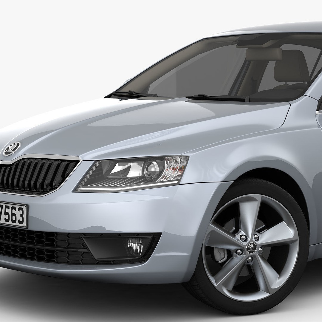Skoda Octavia 3D Model – Detailed Sedan Interior, FBX, OBJ - View 9