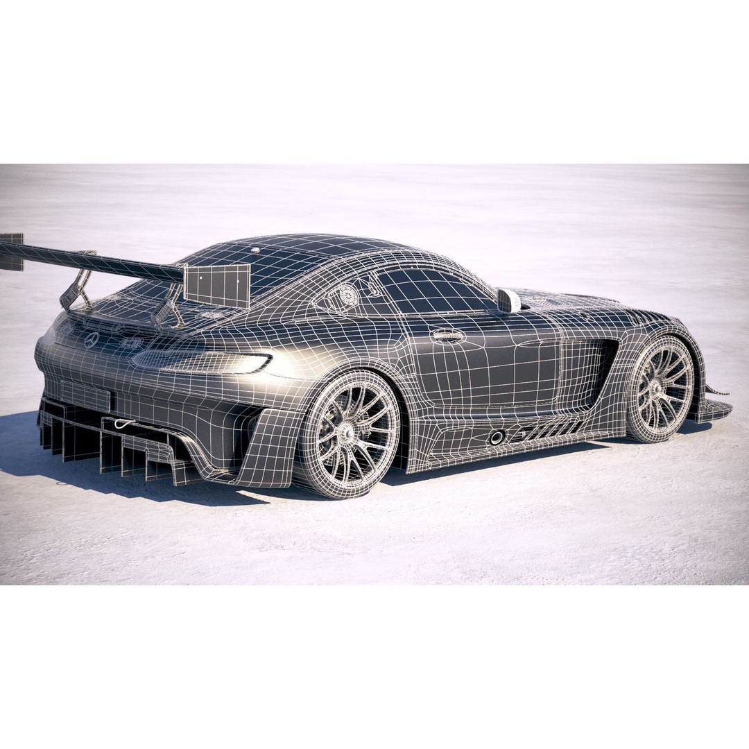 Mercedes AMG GT3 2020 3D Model – High Poly Racing Car, FBX, OBJ