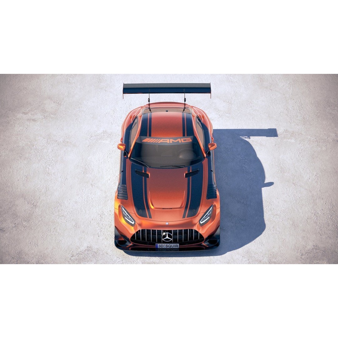 Mercedes AMG GT3 2020 3D Model – High Poly Racing Car, FBX, OBJ - View 10