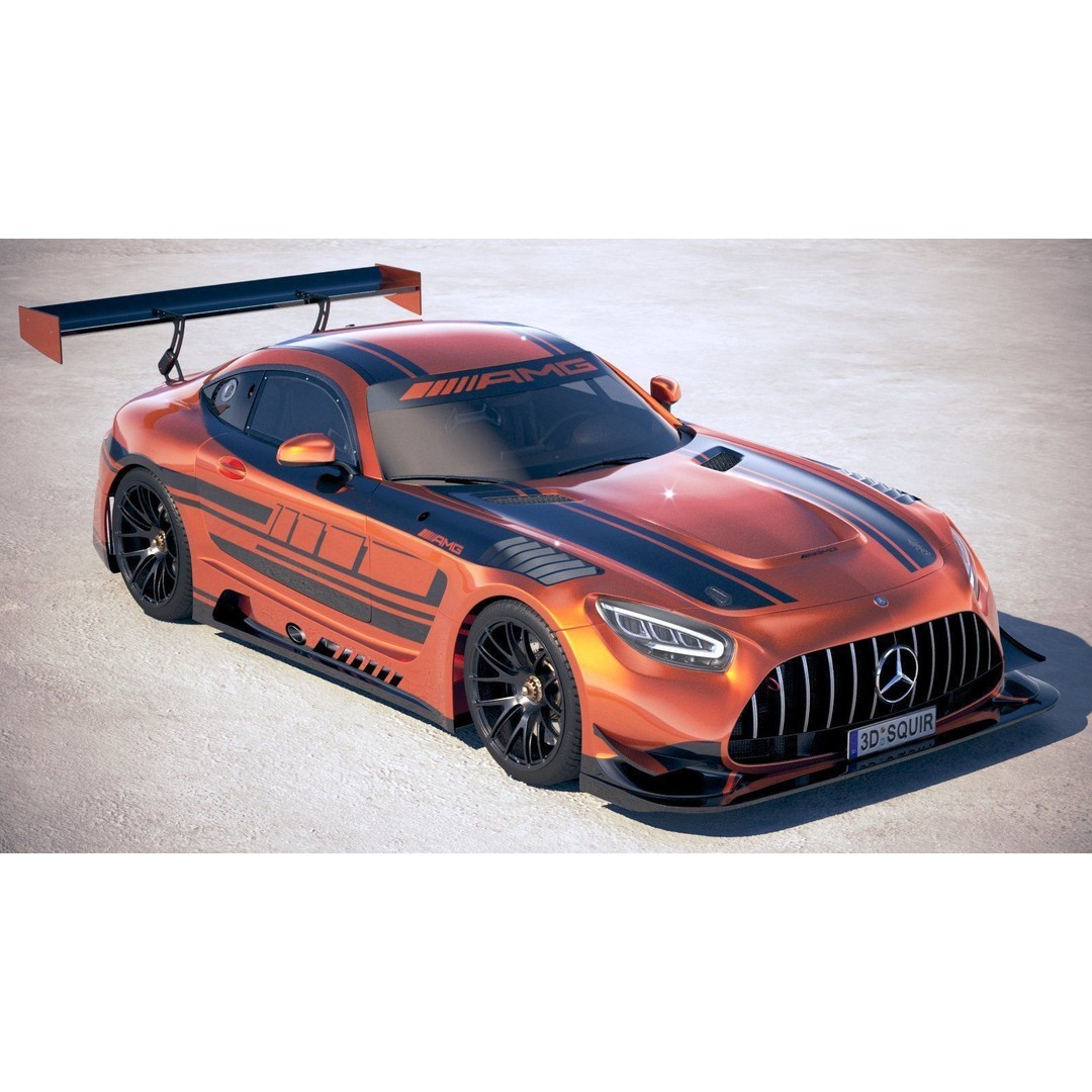 Mercedes AMG GT3 2020 3D Model – High Poly Racing Car, FBX, OBJ - View 13