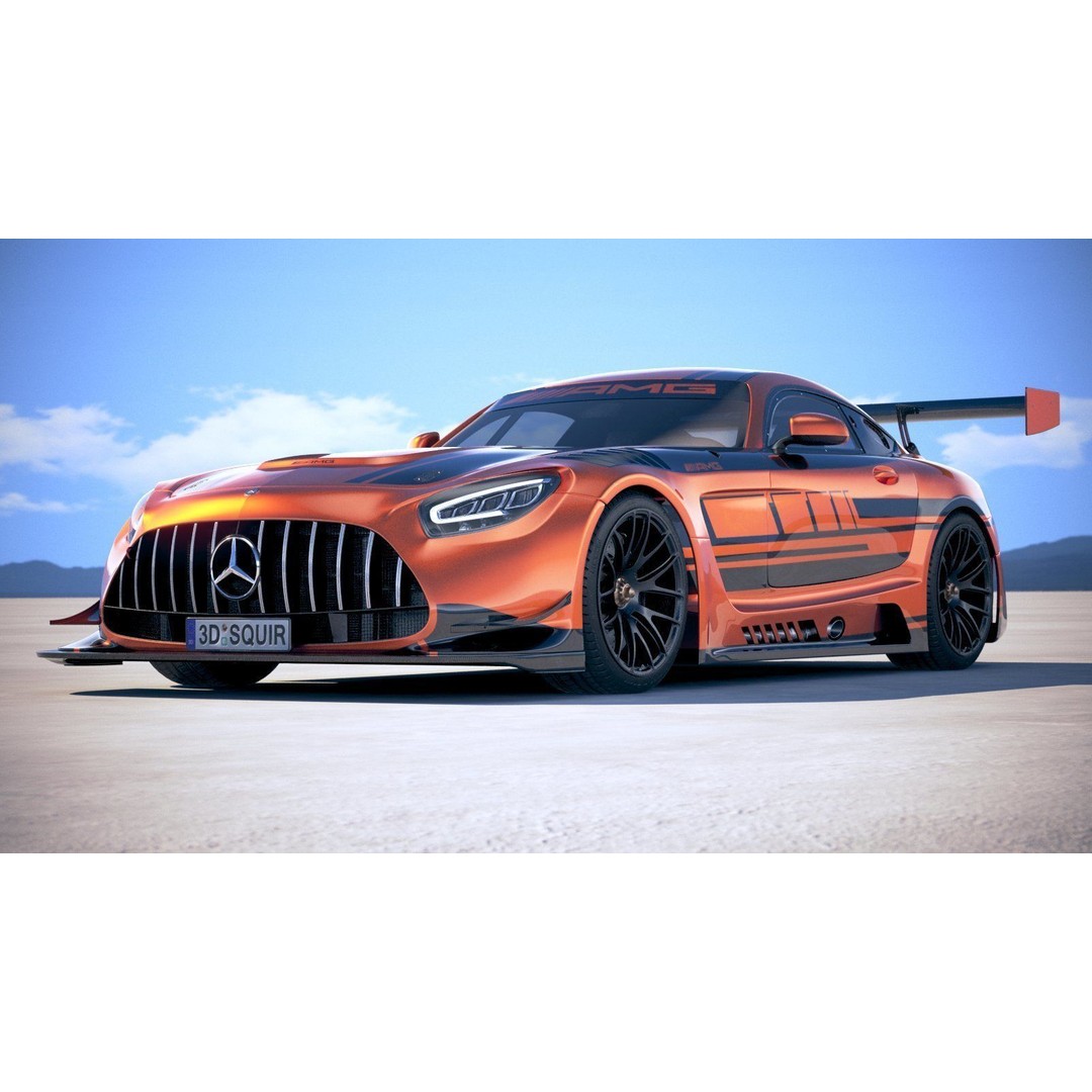 Mercedes AMG GT3 2020 3D Model – High Poly Racing Car, FBX, OBJ - View 14