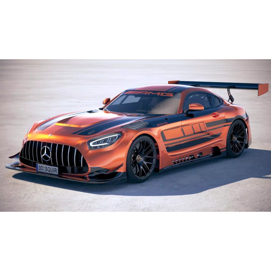 Mercedes AMG GT3 2020 3D Model – High Poly Racing Car, FBX, OBJ - View 2