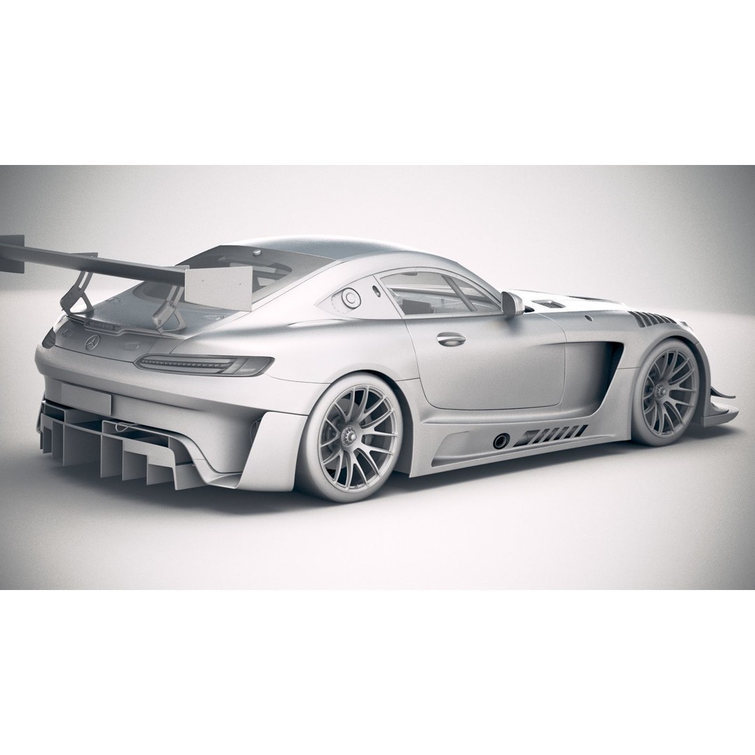 Mercedes AMG GT3 2020 3D Model – High Poly Racing Car, FBX, OBJ - View 22