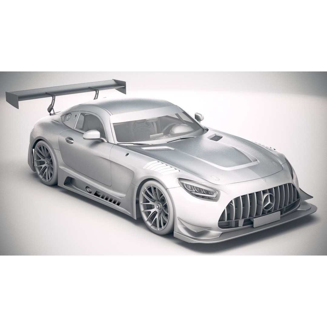 Mercedes AMG GT3 2020 3D Model – High Poly Racing Car, FBX, OBJ - View 23